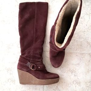 Rustic Suede Aldo Knee-High Boots